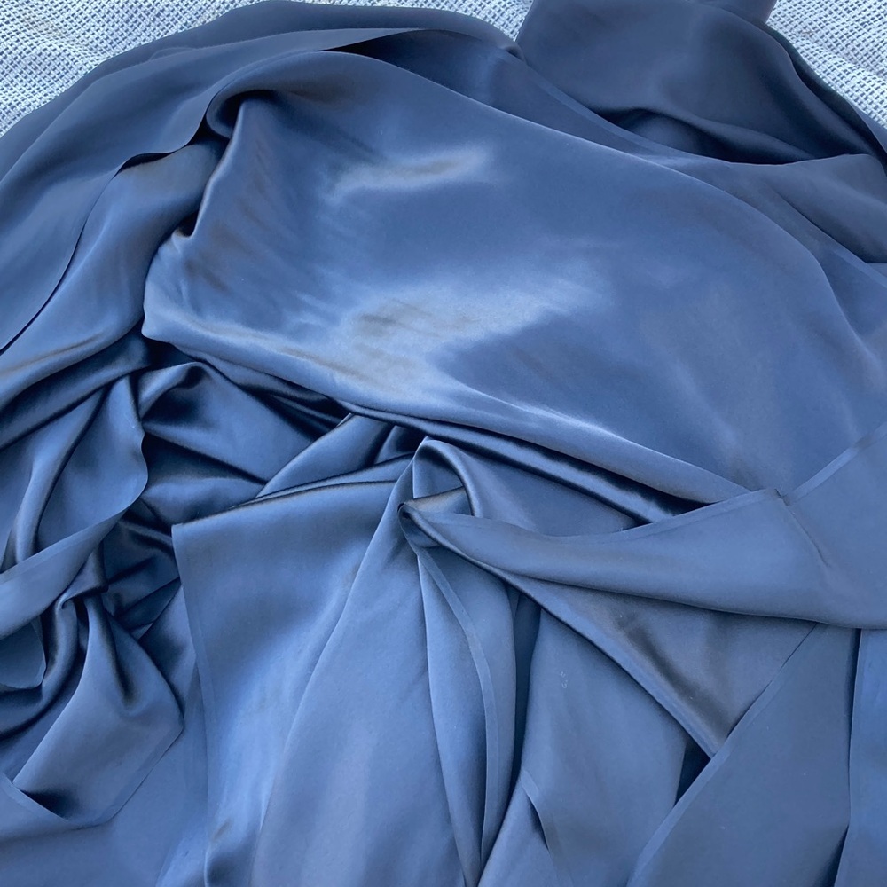 Black silk charmeuse fabric 45” wide $18 PER YARD